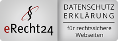 Siegel von e-recht24.de für rechtsichere Webseiten